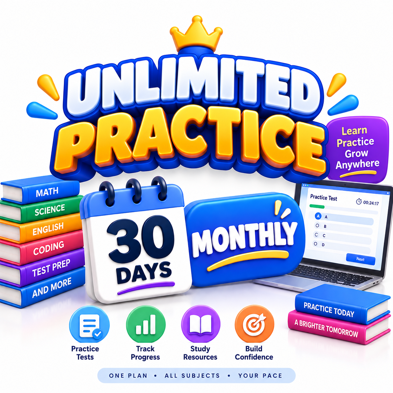 Unlimited Practice — Monthly